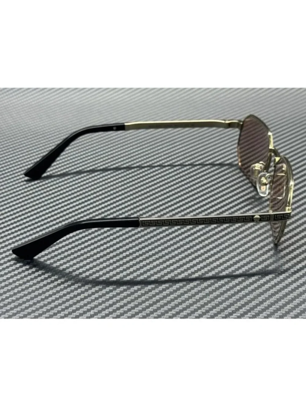 New Versace Men Pale Gold Sunglasses 54-16-145